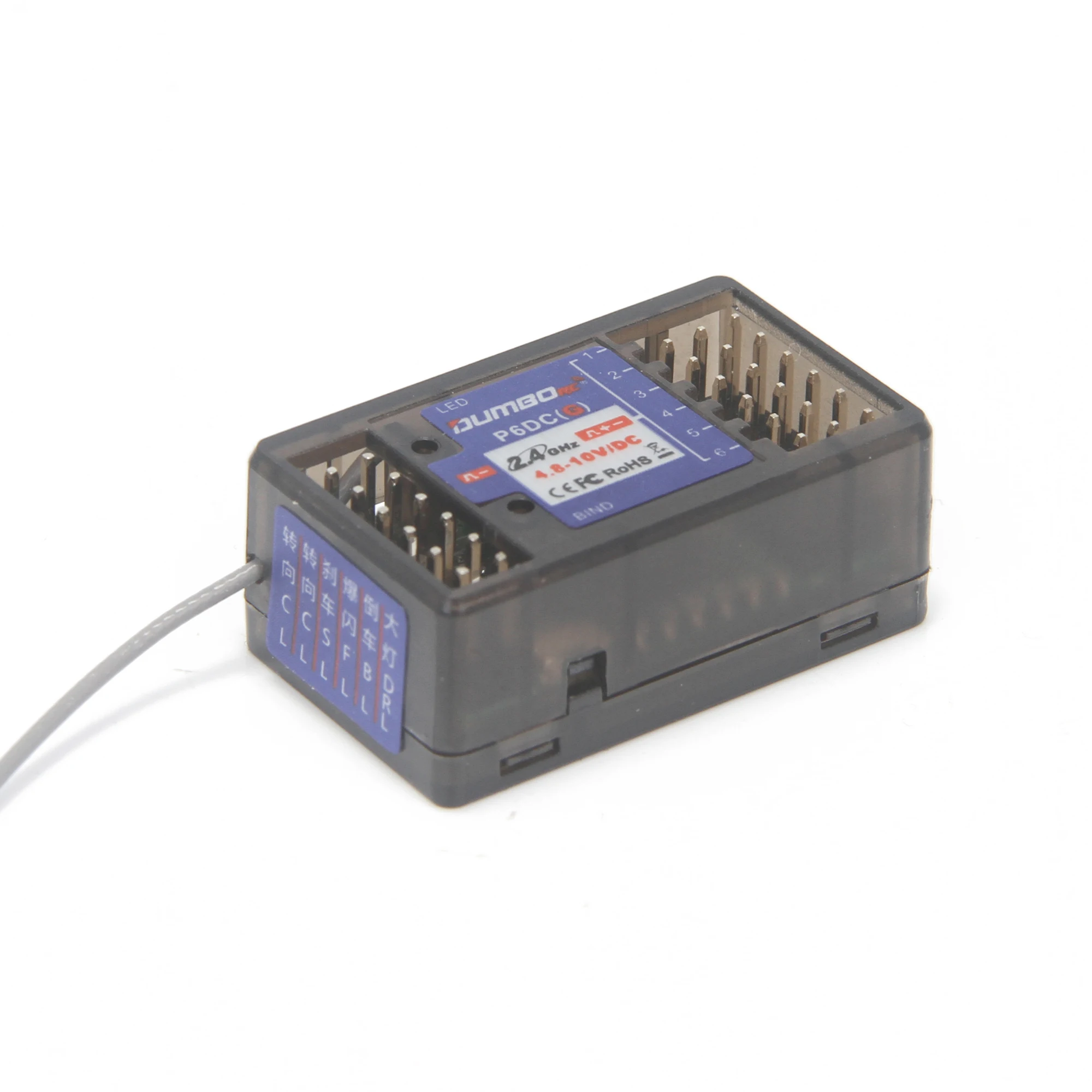DUMBORC P6DC P10FG P4FMG P6FG MINI 4CH 6CH 10CH 10 Kanal Gyro Empfänger Spannung Rückkehr für X4 X6 Sender RC Auto Boot – Detail 19