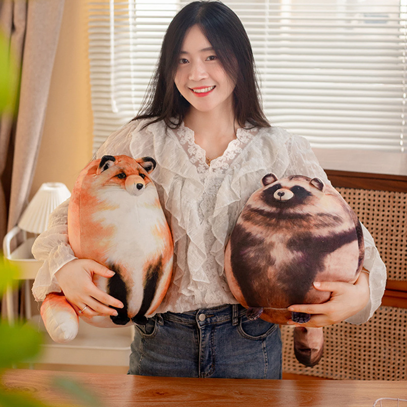 Vivid Cat Plush Pillow Fully Filled Pallas's Cat Doll PP Cotton Filling Simulated Manul Stuffed Animal Plush Toy  Ornament 6