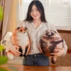 Vivid Cat Plush Pillow Fully Filled Pallas's Cat Doll PP Cotton Filling Simulated Manul Stuffed Animal Plush Toy  Ornament 6