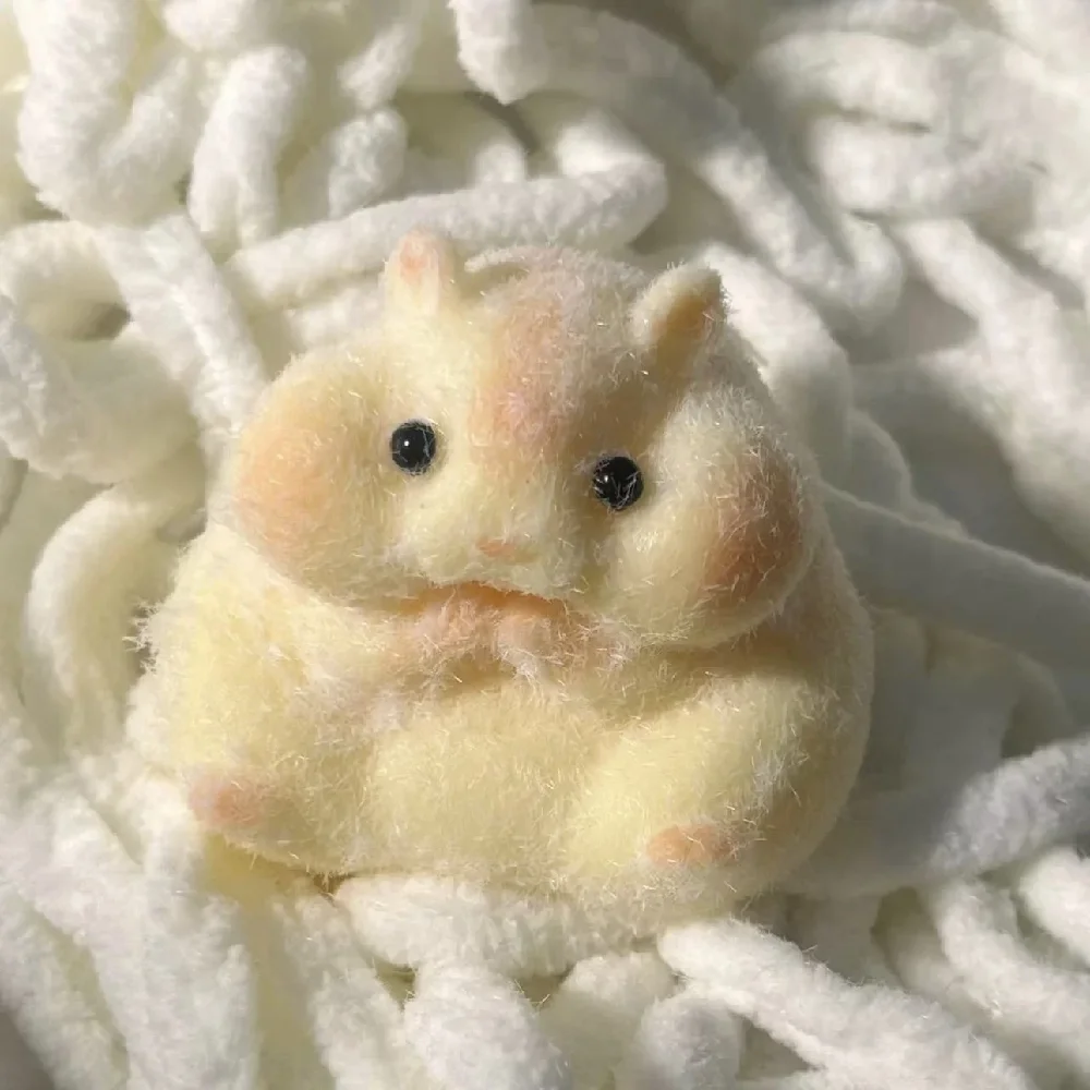 Taba Squishy Toy Mushy Silicone Mochi Toy Fuzzy Cute Hamster Handmade NEW Fidget Toy Relief  Stress Relax Gift 4