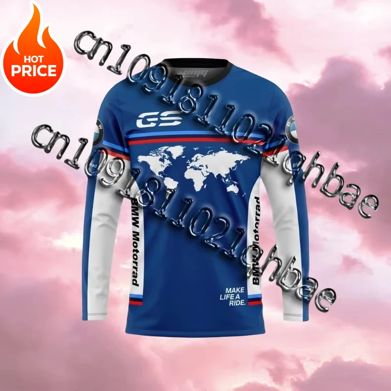 Sports Shirt Make A Life Ride One World One GS For Bmw Motorcycle Off-Road Jersey Men Women Long Sleeve Jersey Breathable Quick-Drying Tops