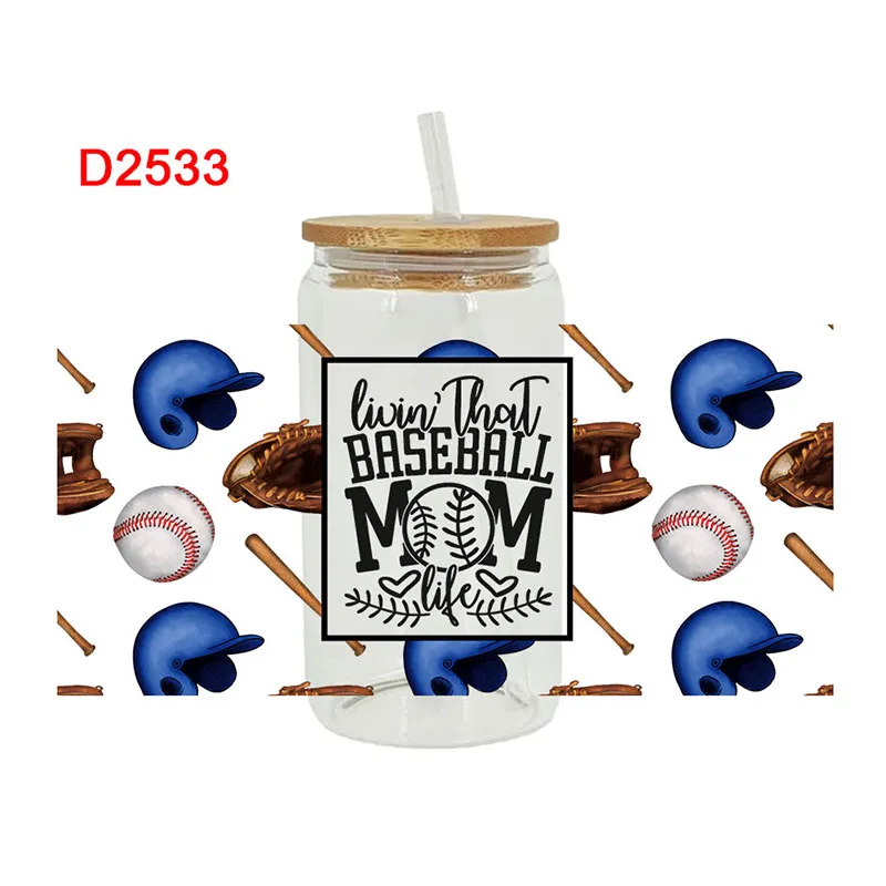 UV DTF Transfer Sticker Mama Vibes For 16oz Libbey Glasses Wraps Bottles Cup Can DIY Waterproof Decals D2338