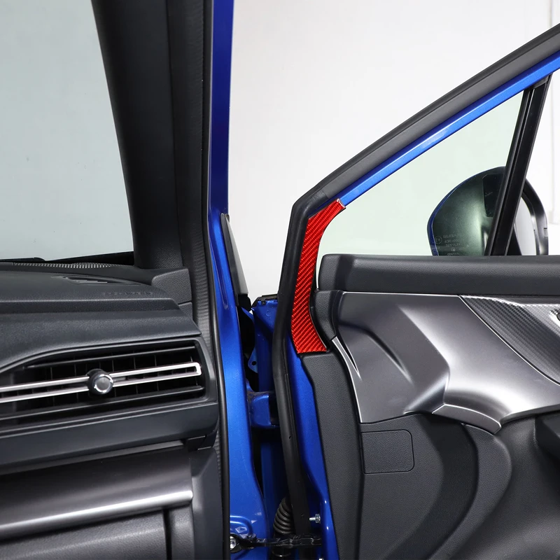 

For Subaru WRX 2021-2023 Door Inside A-pillar Trim Sticker Soft Carbon Fiber Car Accessory