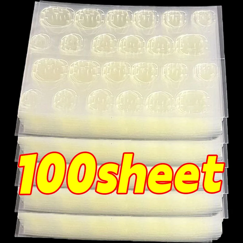 Waterproof False Nail Tips with Double Side Jelly Glue