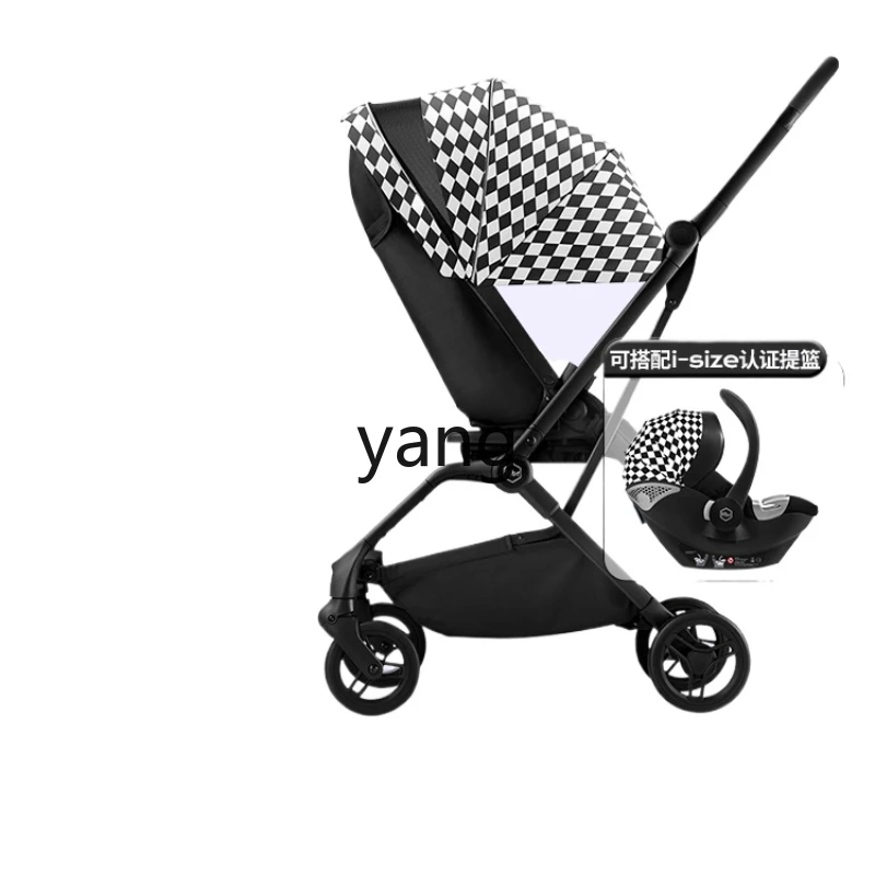 CX High Landscape Baby Stroller Two-Way Baby 360 &deg; Rotating Sitting Lying Portable Foldable