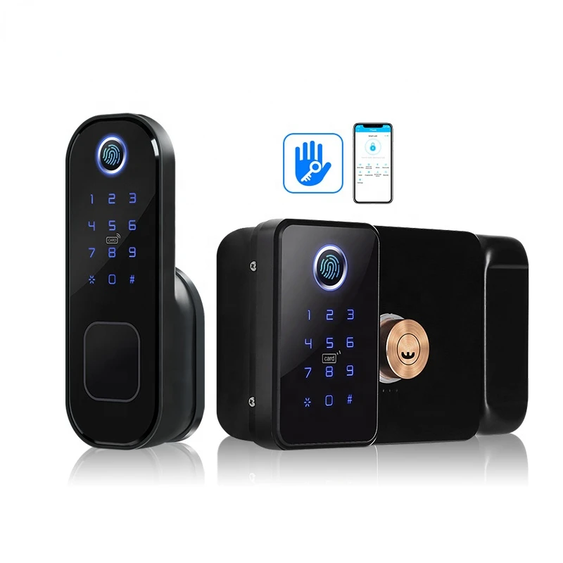 

home Fingerprint electric remote digital Double side intelligent smart lock door waterproof outdoor