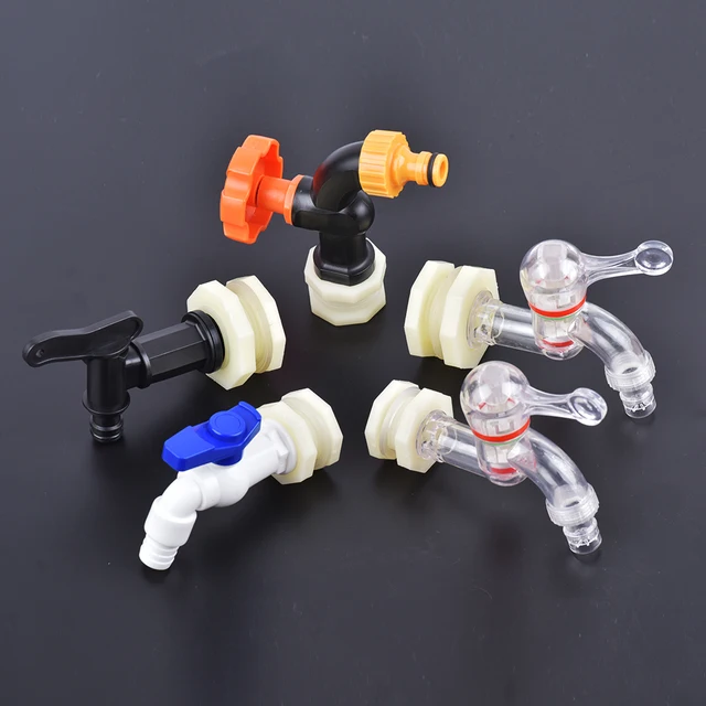 1/2 "3/4" Hüvelykes Abs Műanyag Víztartály Csatlakozói Szelep Akvárium Csap Tartály Válaszfal Csere Vízelvezető Illesztés