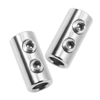 6Pcs Adjustable Telescopic Fix Clip Hardware Fastening Accessories Steel Wire Rope Buckle Clamp Double Hole Thread Locker 3