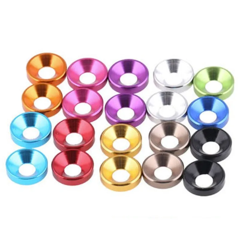 Colorful Anodized Aluminum Button Head Screw & Washer Assortment - M2, M2.5, M3, M4, M5, M6 Sizes