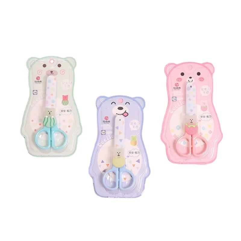 1 Piece Mini Cute Scissors Korean Fashion Creative Stationery Scissors Small Kawaii Cartoon Bear Scrapbook Student stationery scissors