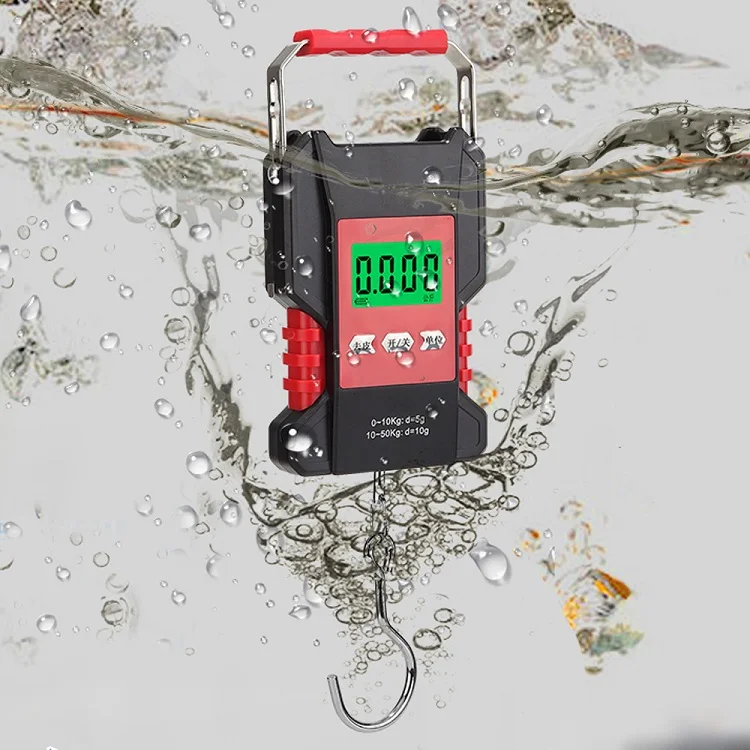 Waterproof Fishing Scale Hanging Hook Luggage Weight Scale Travel 50kg/110lb Baggage Portable Digital Luggage Hanging