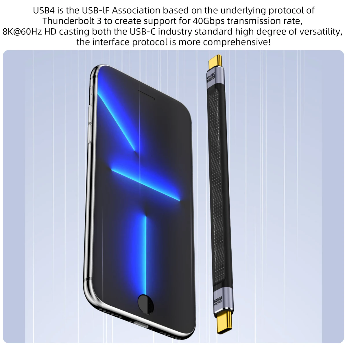 Cabo de Dados de Carregamento Rápido para Telefone e Notebook Suporte 8k 4k Transmissão de Vídeo 40gbps 20gbps Usb 4.0 pd 240w 100w - Imagem 5