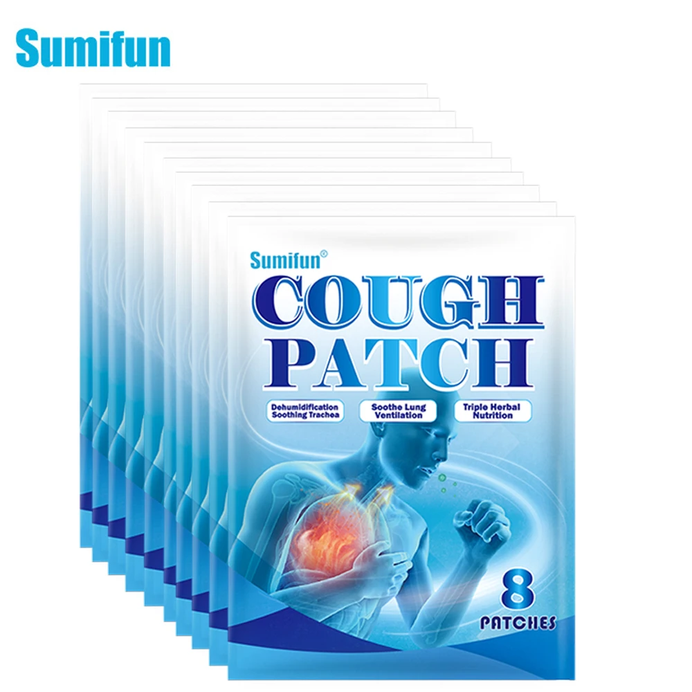 8/24/40/64Pcs Sumifun Cough Patch anti cough plaster Anti Asthma Cold Pneumonia Plaster Relieve Phlegm Sore Throat Itching Health Care Care Sticker