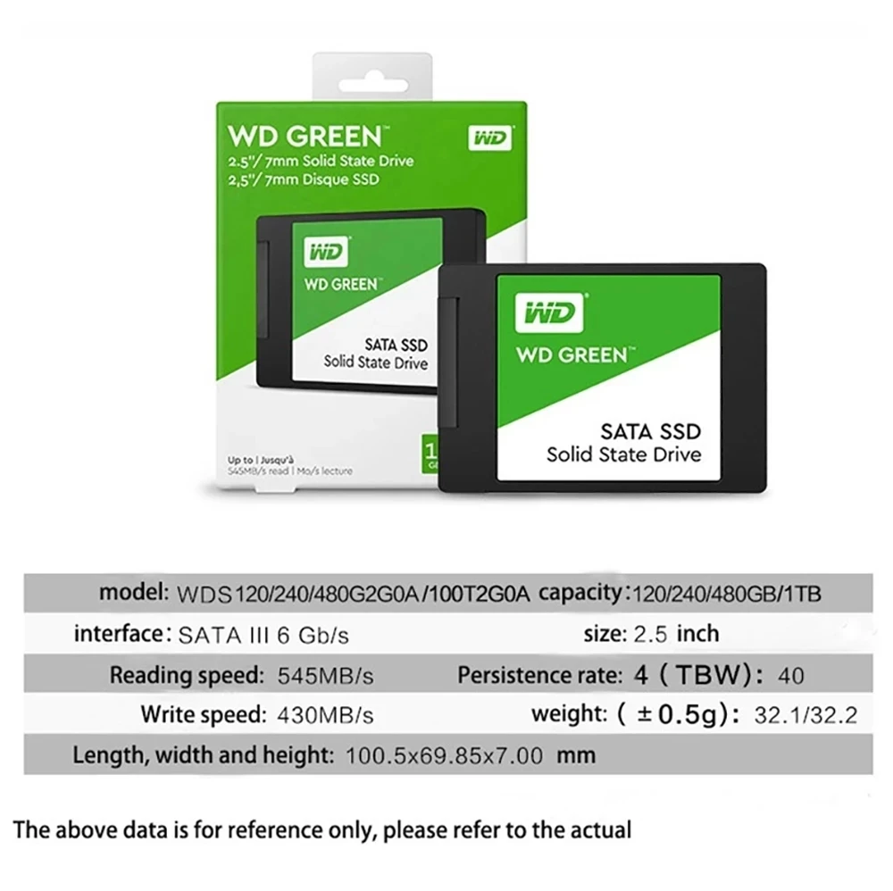 Wd 240gb Sata Green 2.5 Ssd Hard Disk  Western Digital Ssd Green Vs Blue -  2.5 240gb - Aliexpress