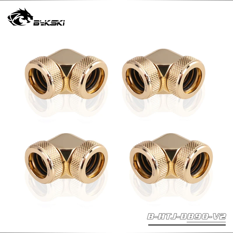 Acessório de 90 Graus 4-bykski para Uso em Tubo Rígido de Od14 mm para Compressão Manual Encaixe de Cobre Dupla Interface Od14 mm - Imagem 5
