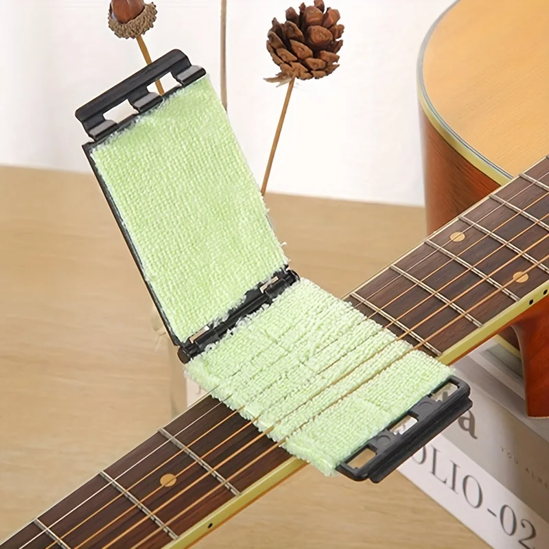 Guitar String Cleaner Clean Fretboard Cloth Tool for Maintenance and Care of Violin Bass Ukulele Electric Guitars