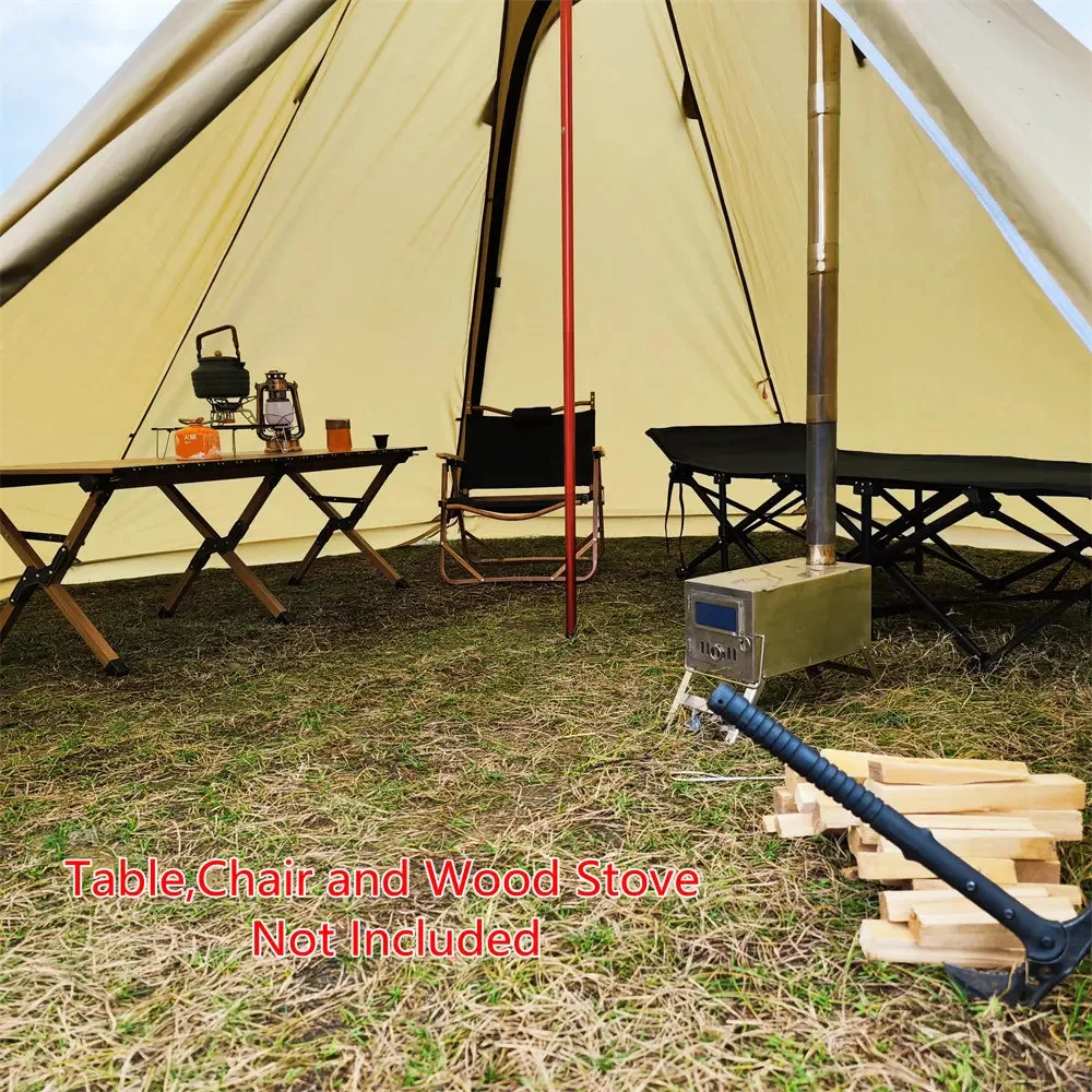 Camping Tent, 400PRO Pyramid Teepee for 3-4 Person