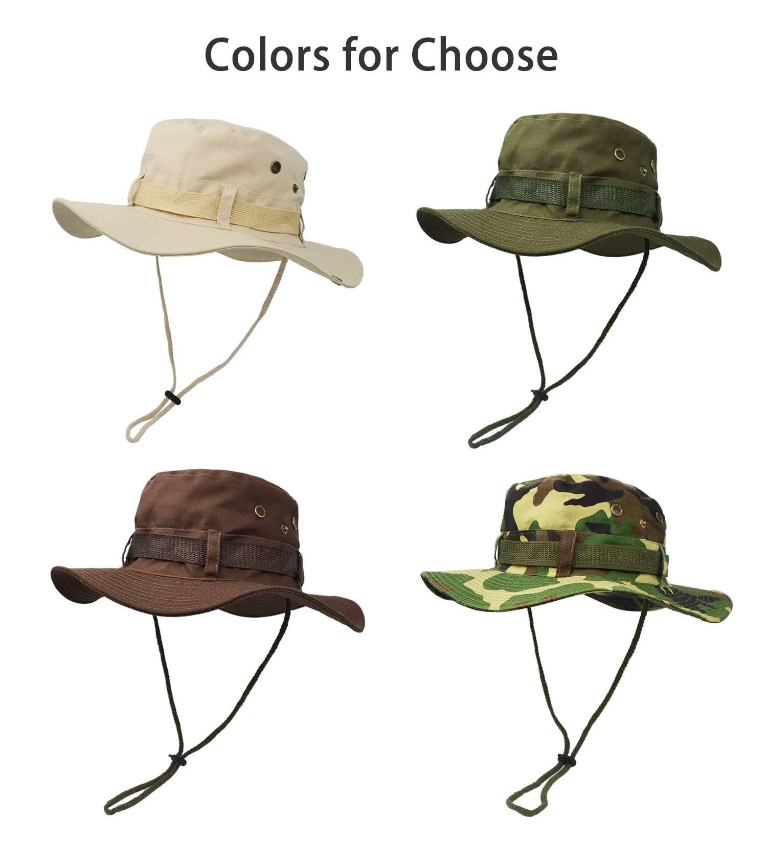Double layer Boonie Hat Bucket Hat Hunting Fishing Outdoor Wide Cap Brim Military For Men Women Fisherman hat