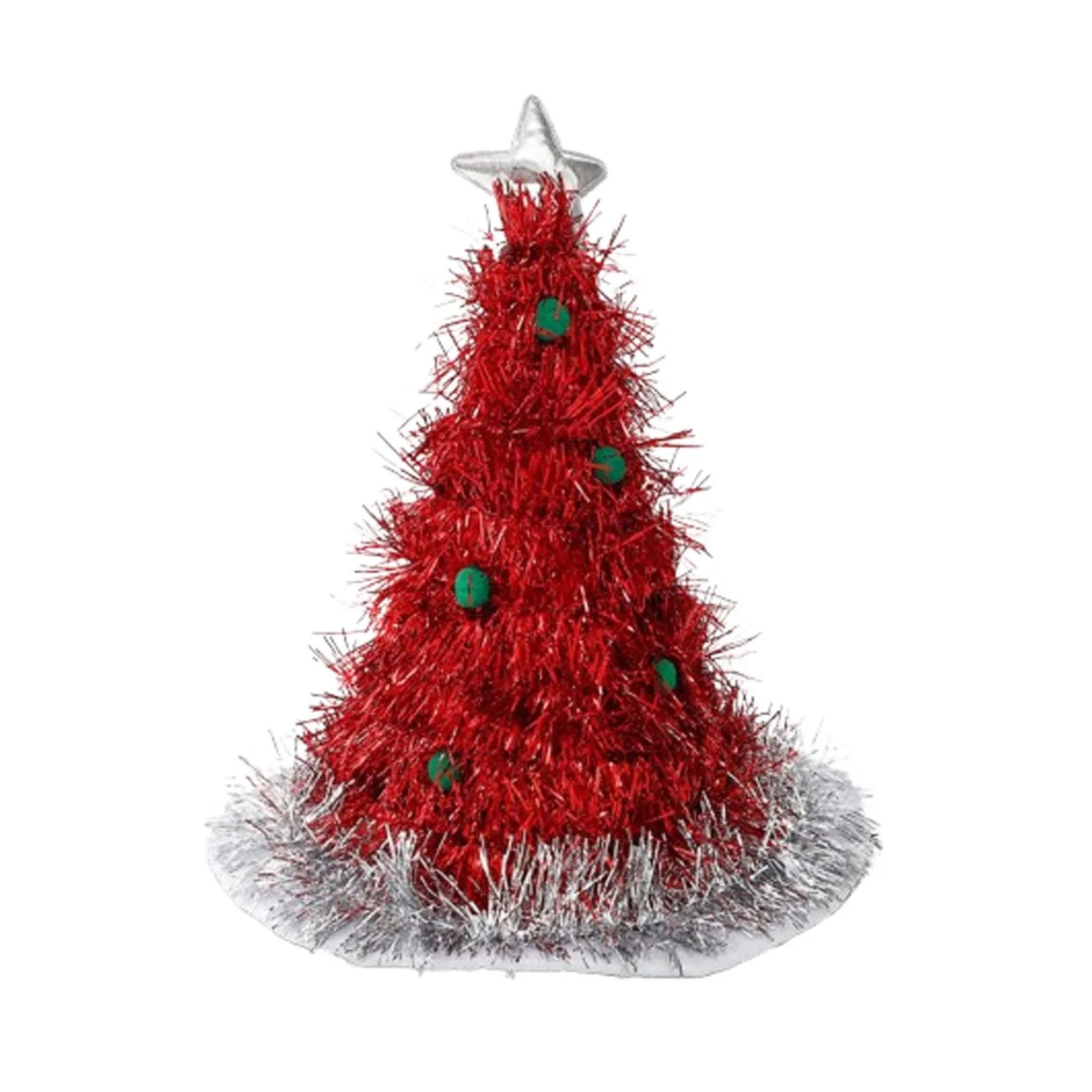 Ins Christmas Tree Hat Creative Xmas Headwear for Girls Tinsel Christmas Headband Party Costume New Year Decor Supplies