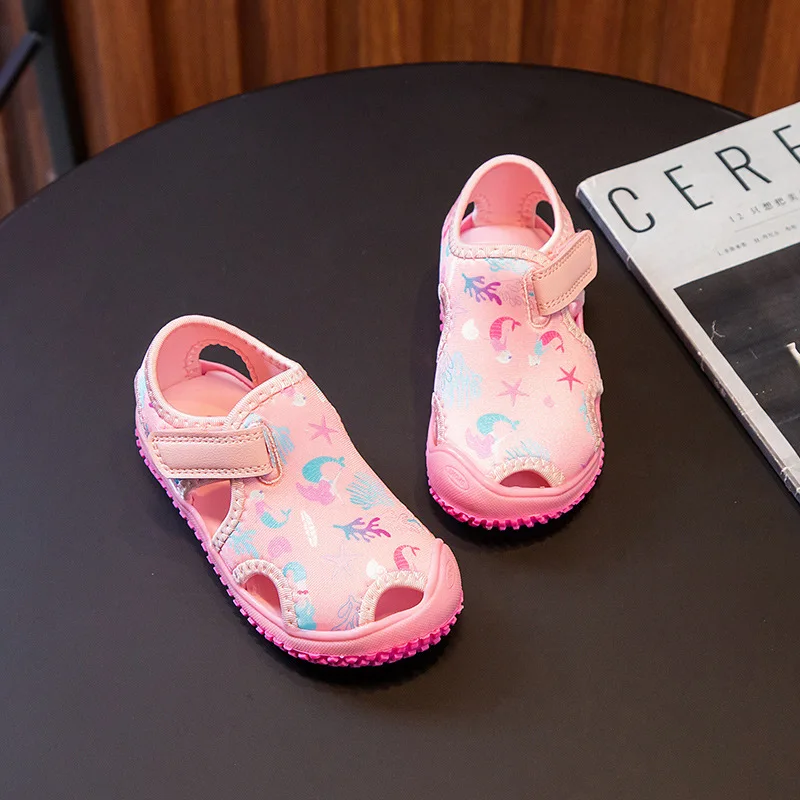 Kids Shoes Summer New Breathable Hollow Out Girls Shoes Beach Sandals Indoor Baby Toddler Soft Sole Non-slip Casual Shoes 크록스 3