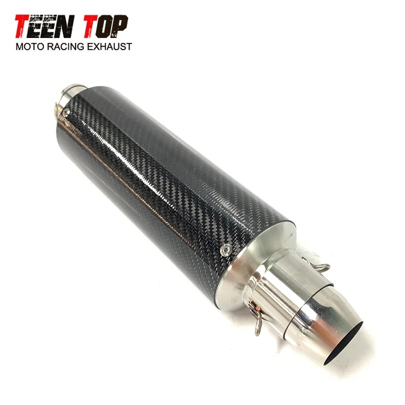 51mm Carbon Fiber Universal Motorcycle Exhaust Muffler Duke200 Duke250 Duke125 RC390 390ADV Motobike Escape Moto Silencer Elbow - Image 5