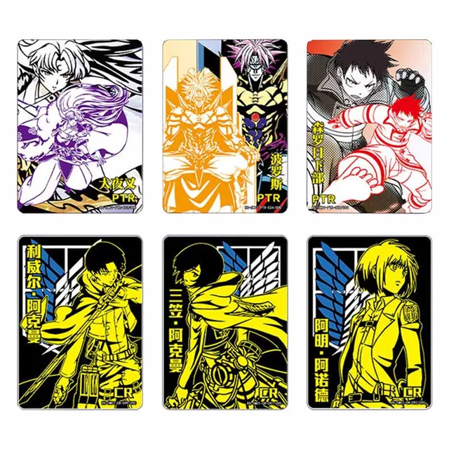 Fire Legend Anime Card One Punch Man Attack on Titan PR Game Collection Flash Card Toy Gift Table Toys for Family Gifts for Kids 3
