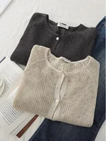 Retro Hollow Knitted Cardigan Women's Summer awl Outerwear Thin Sun Protection Coat Air Conditioning irt Top