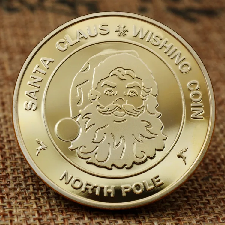 Festive Holiday Souvenir Coin Collection - Metal Craft Keepsakes