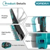 YOFIDRA 8 Inch Brushless Electric Chainsaw Cordless Rechargeable Garden Woodworking Cutting Power Tools For Makita 18V Battery 3