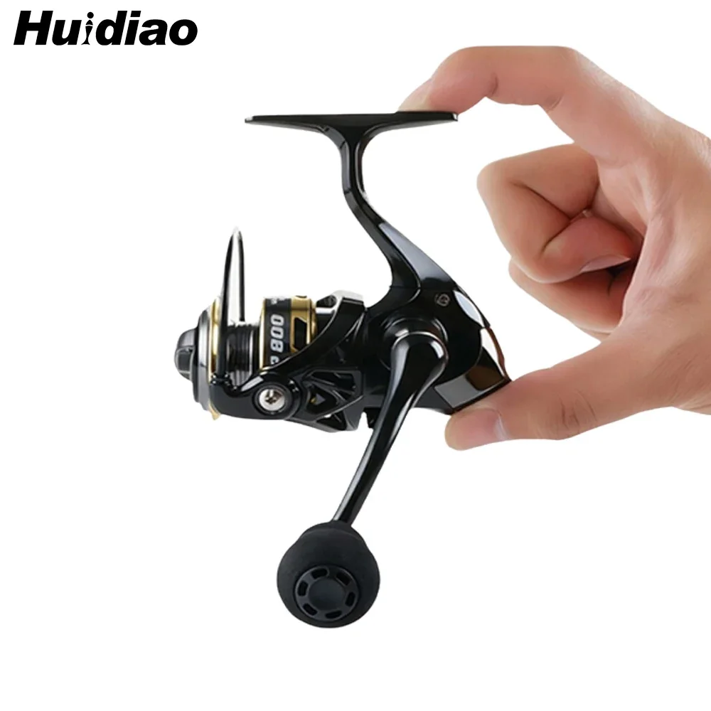 Huidiao 135g/4.76oz Ultralight Spinning Reel 500/800 Small Size 5.2:1 Gear Ratio Compact Ice Fishing Reel for Winter Fishing Huidiao 135g/4.76oz Ultralight Spinning Reel 500/800 Small Size 5.2:1 Gear Ratio Compact Ice Fishing Reel for Winter Fishing