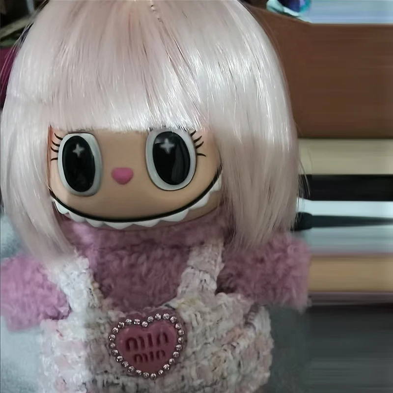 Lllunimon Perruque De Cheveux De Poupée BJD SD Bouclée À Double Tresse Mille-Pattes, Accessoires De Poupée Faux Mohair Doux,B,for 1/4 BJD Doll