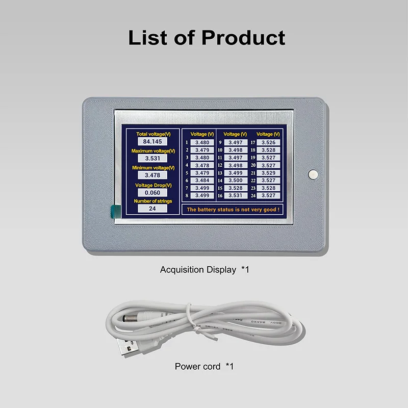 1S- 24S Voltage Tester Lithium Battery Pack Single Cell Measurement Identify Str