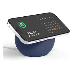 Apple MagSafe Magnetic Wireless Charging Stand with Silicone Base (Blue)