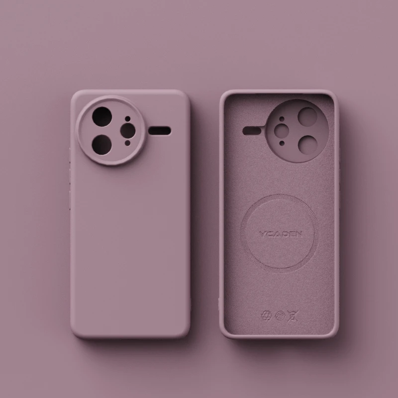 Liquid Silicone Shockproof Magnetic Wireless Charging Case - Solid Color Cover