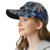 New Ladies small lace splicing breathable sunshade hat mesh inlaid diamond butterfly baseball cap 1