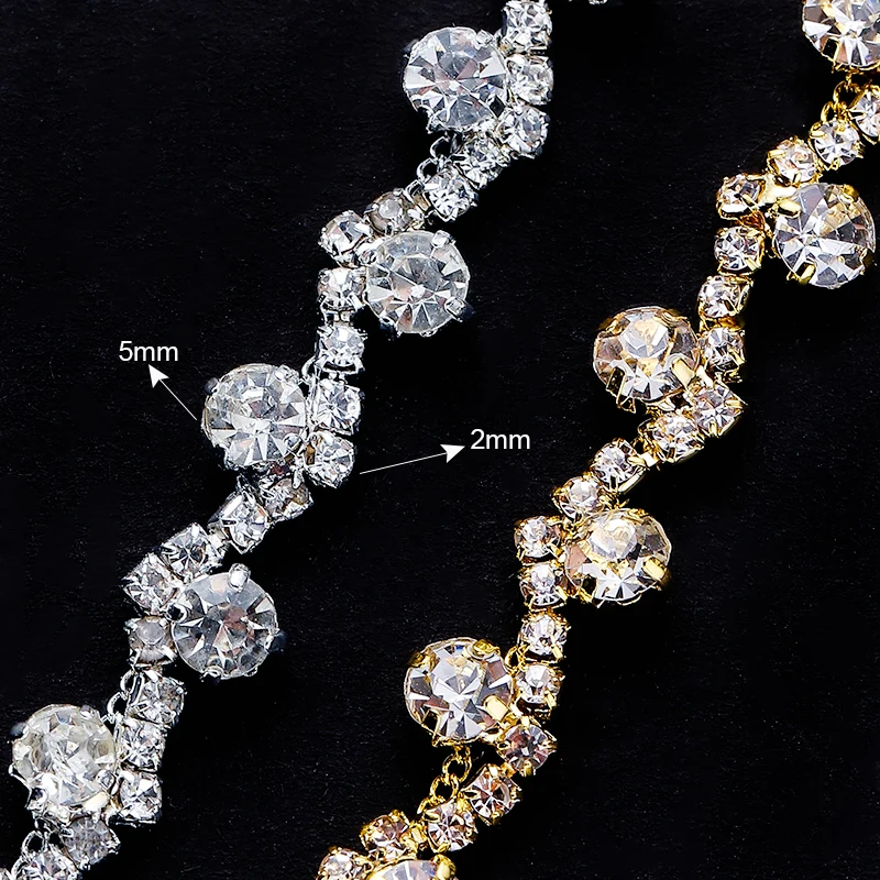 HURRISE Chaîne De Strass De Taille Chaîne En Strass Fleur 1,5 Cm De