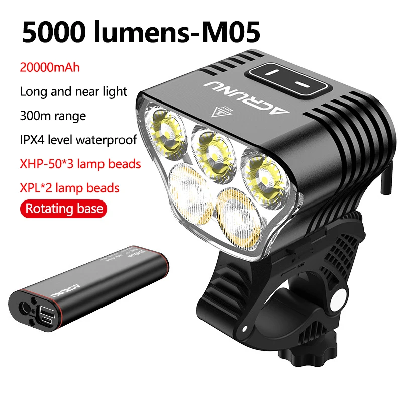 MountainBicycleFrontLightLongBatteryLifeCyclingLight