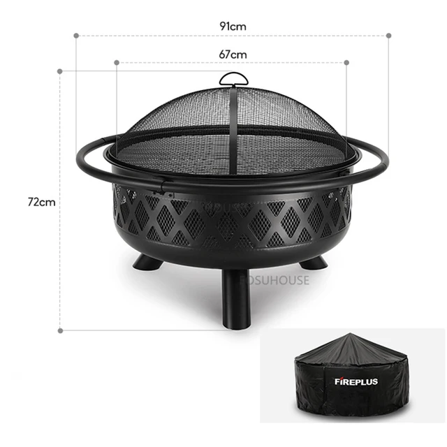 Északi Vas Tűz Gödör Kültéri Fűtéshez Faszén Brazier Multifunkció Kreatív Kemping Retriumok - Image 2