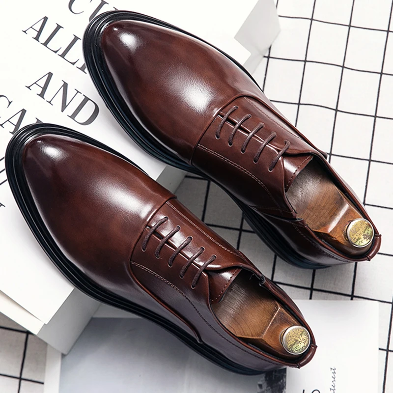 Classic Oxfords Shoes Men Retro Casual Business