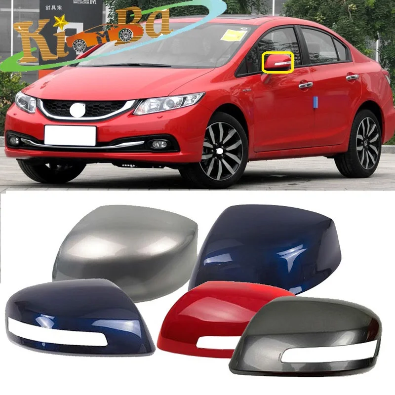 

Крышка для бокового зеркала KIMBA для Honda CIVIC 2012-2015, корпус для зеркала заднего вида Автомобильный без лампы, тип освещения, наружная крышка для зеркала заднего вида