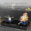 Household Stainless Steel Two Burners Gas Stove Kitchen Double Cooktop Energy-saving Gas Stove 1