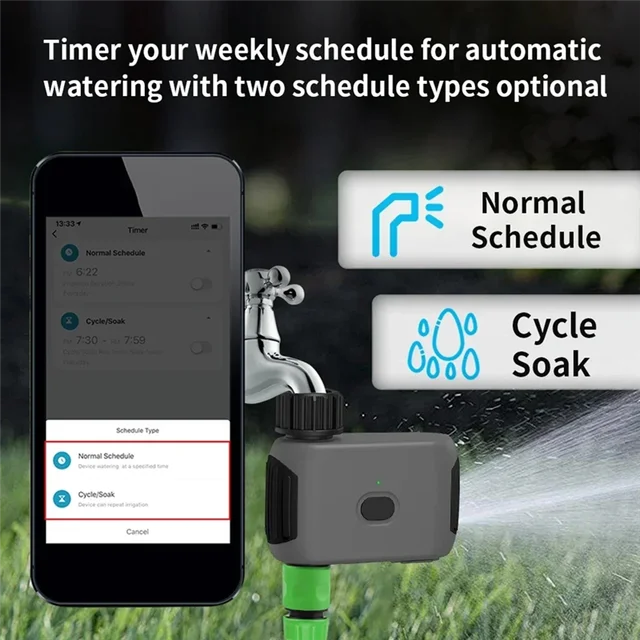【NEW】Smart Bluetooth Garden Watering Valve Tuya Irrigation Timer Remote Control Filter Washable Programmable Timer Sprinkler 2