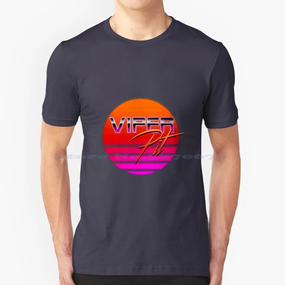 Viper Pit T Shirt 100% Cotone Tee Asetic Viper Miami Vice Logo Design Neon Logo Vapourwave E Boy E Girl