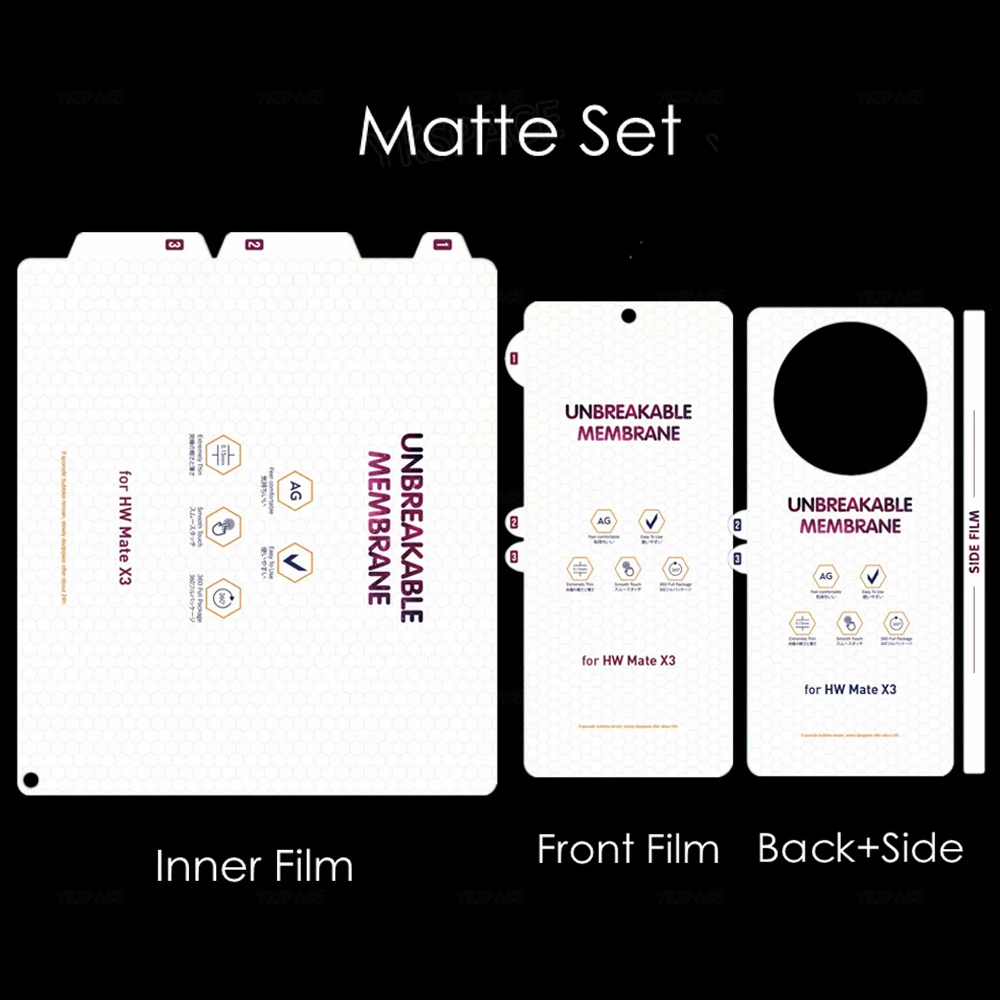 Clear HD Soft Frosted Screen Protector - Inner & Outer Full Coverage Hydrogel Film