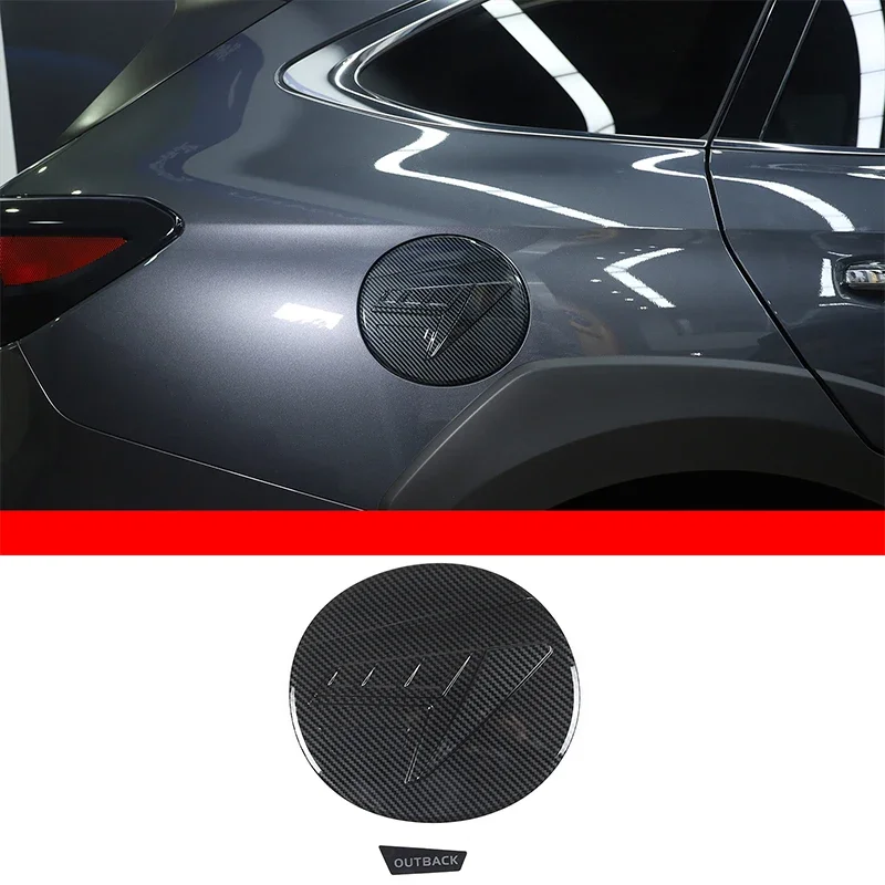 

For Subaru Outback 2020 2021 2022 2023 Car Fuel Tank Decorative Cover Sticker ABS Carbon Fiber Pattern Exterior Accessories
