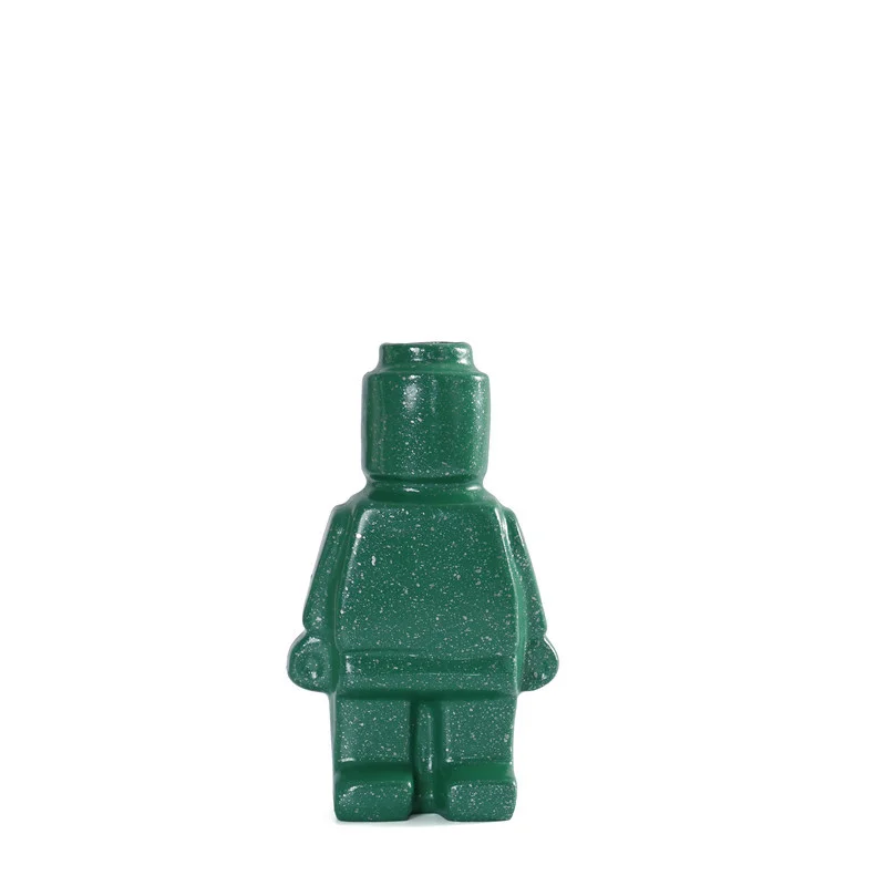 Hot European Resin Statue Creativity Block Man TV Cabinet Desktop Flower Vase Modern Home Decoration Accessories for Living Room 4