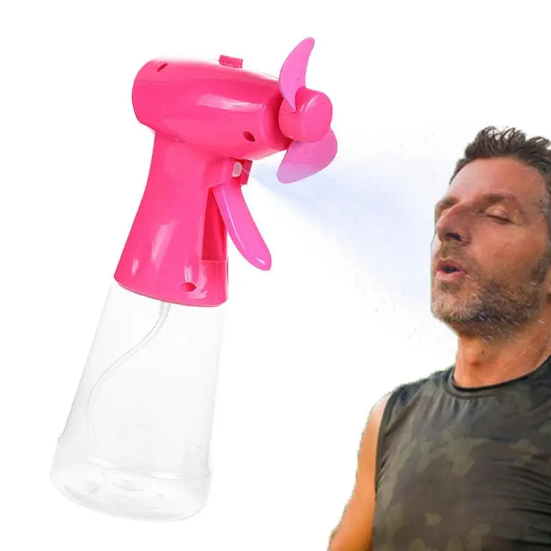 

Handheld Misting Fan Personal Fan For Outside Cooling Fans Battery Operated For Gardening BBQ Beach Camping Hiking Spray Water