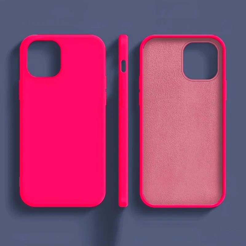 Premium Silicone Protective Case - Durable Solid Color Cover with Fall & Collision Protection