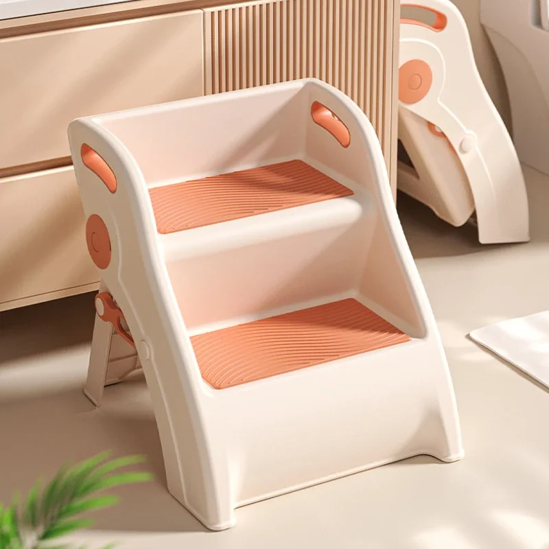 Adjustable Anti-Slip Step Stool for Toddlers Bathroom Safety Climbing Stool Non-Skid Base Kids Washing Training Age 2-6 step stool