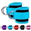 Gym Ankle Straps Double D-Ring Adjustable Neoprene Padded Cuffs Ankle Weight Leg Training Brace Support Sport Safety Abductors 3